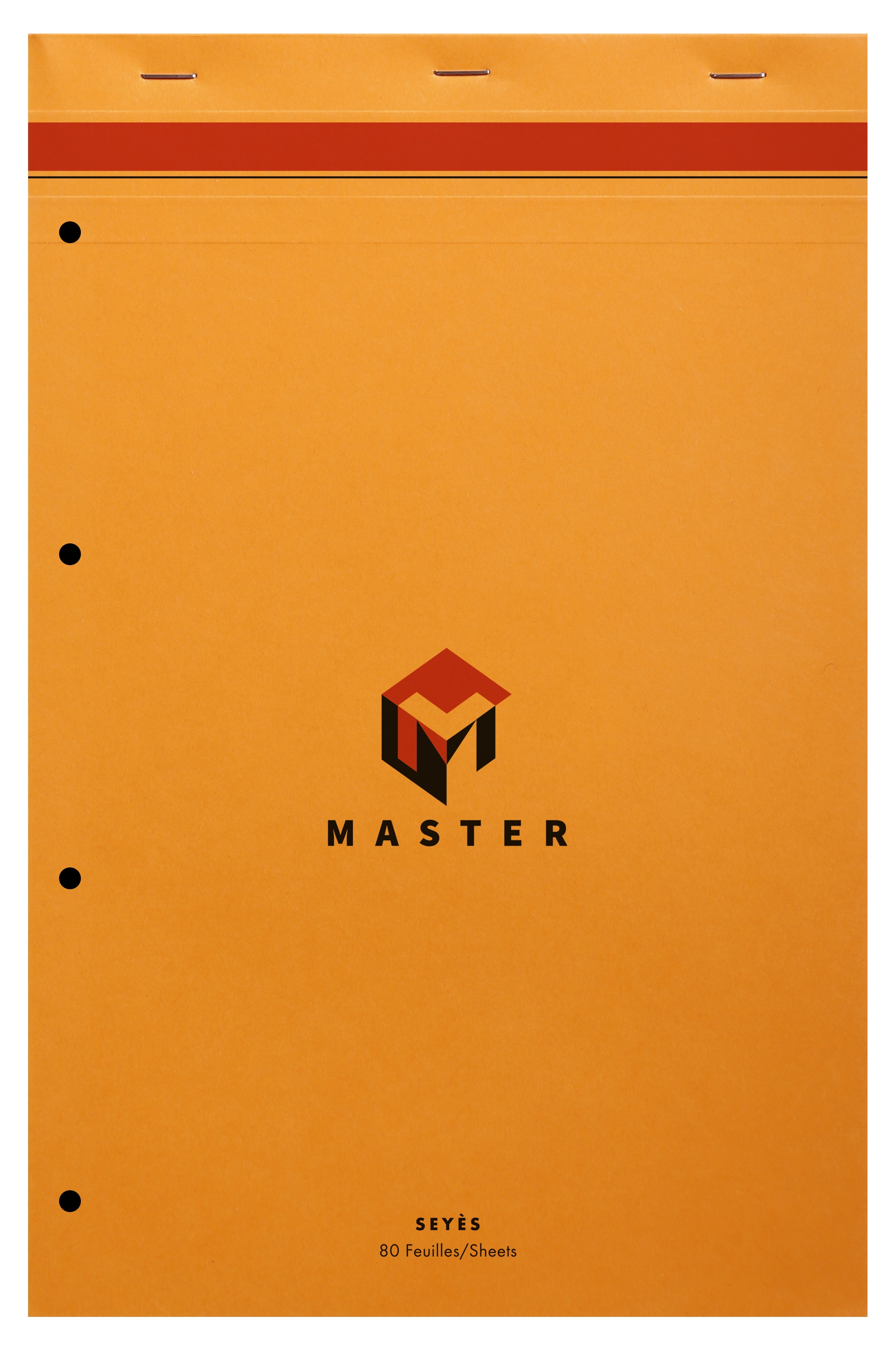 Bloc de bureau Master agrafé en-tête A4+ 80 feuilles grands carreaux 80 g