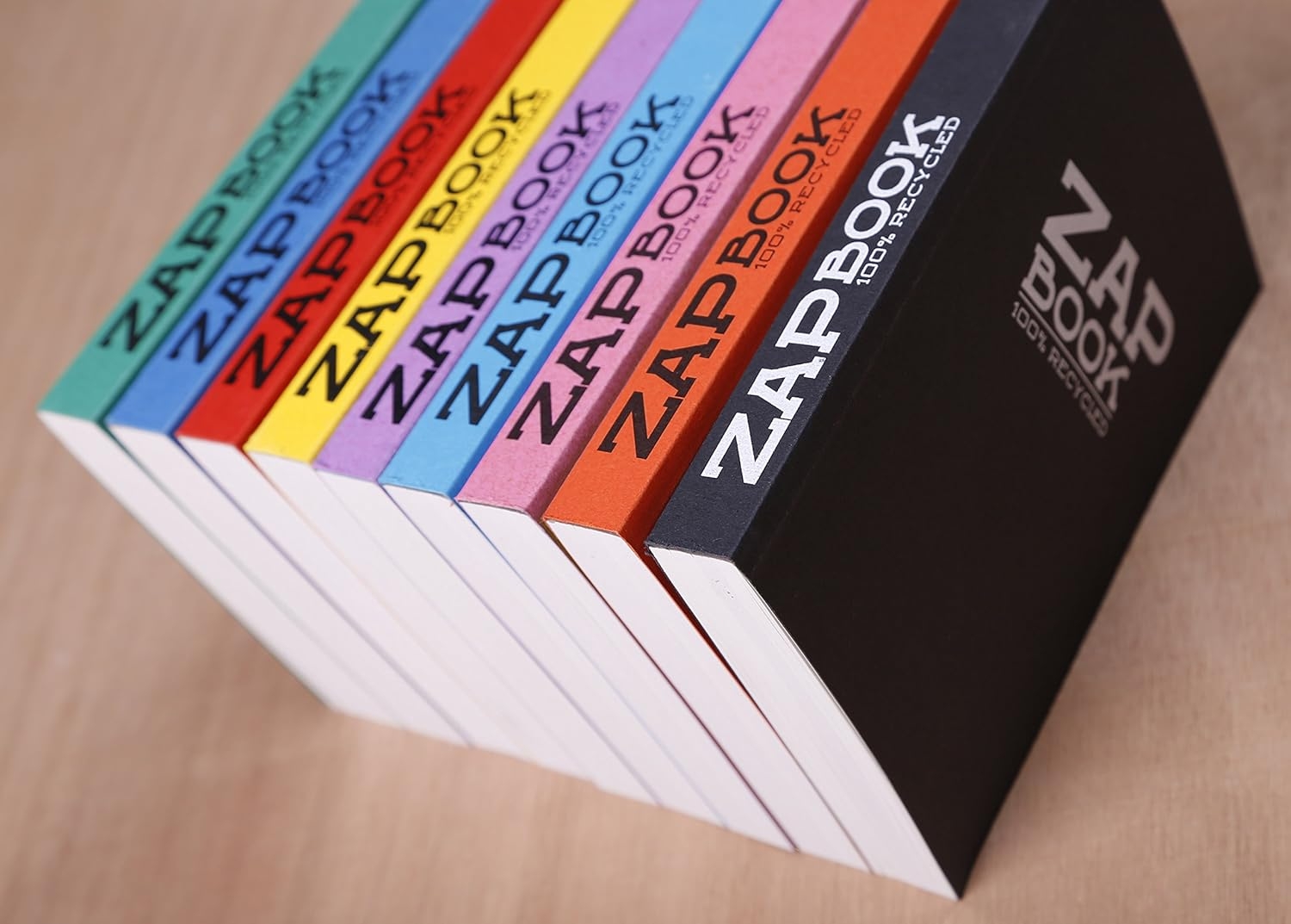 Zap Book - Clairefontaine 8366C Carnet Encolle 1/2 Zap Book - dos encolle grand côte A5 (14,8x21cm) 160 pages unies 80g -- Couleur de Couverture Aleatoire