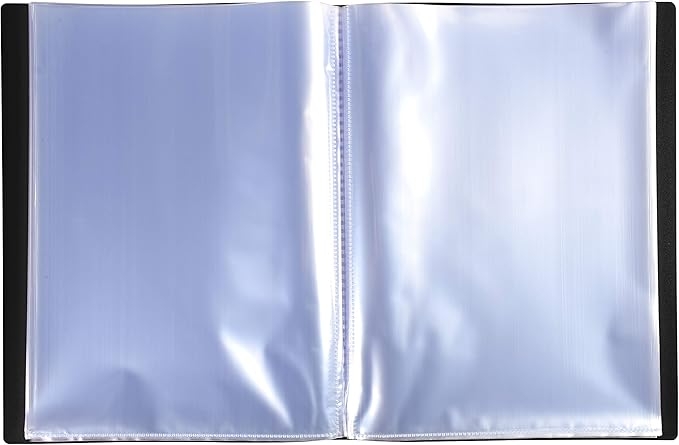 EXACOMPTA Protege-documents en polypropylene 5/10e OPAK pochettes Cristal 60 vues - A4 - Noir