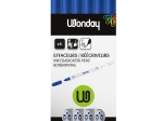 WONDAY Blister de 6 effaceurs réécriveurs, encre Bleue, pointe 1 mm