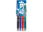 PILOT Evolutive Set de 4 rollers FriXion Clicker pointe moyenne 0,7mm. Encre gel.