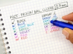 PILOT Evolutive Set de 4 rollers FriXion Clicker pointe moyenne 0,7mm. Encre gel.