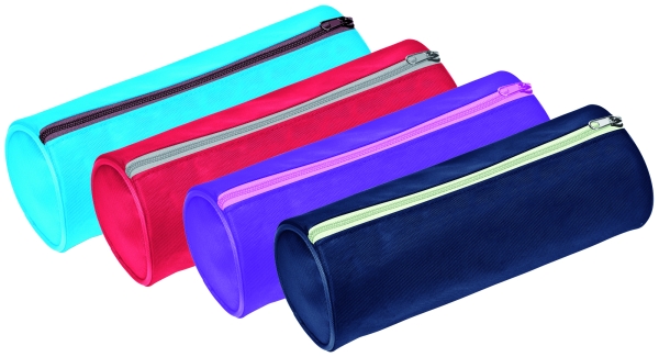 WONDAY Trousse ronde - tissu OXFORD - zippée - coloris assortis
