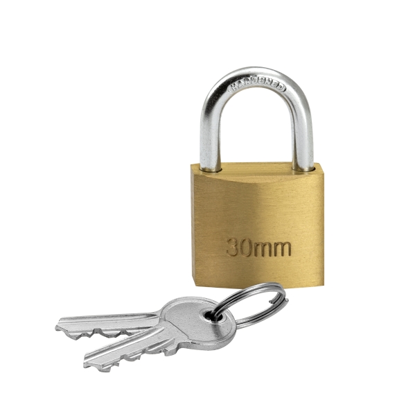 WONDAY Cadenas laiton à clés -Haute qualité - 30mm